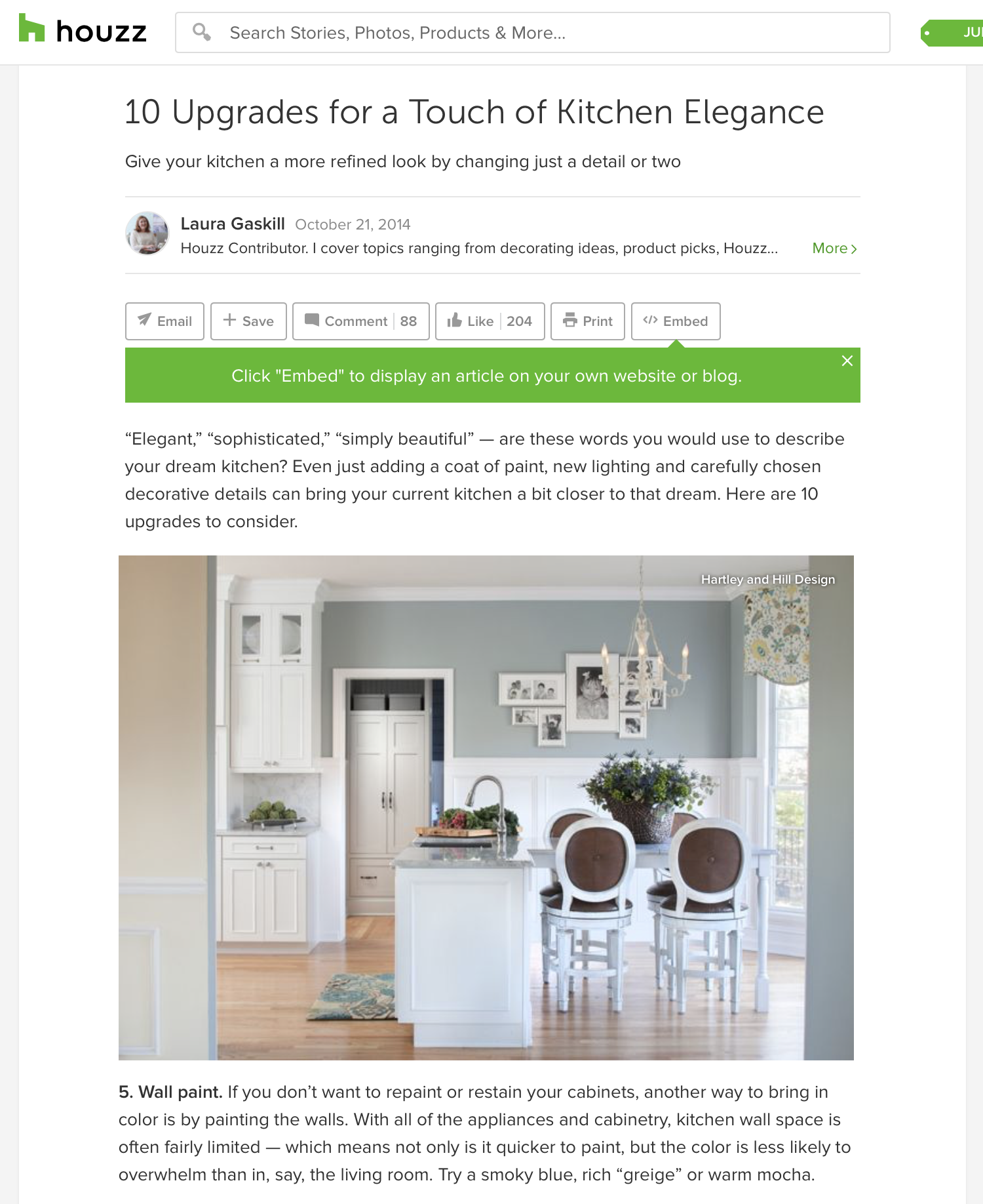 Hartley and Hill featured on HOUZZ