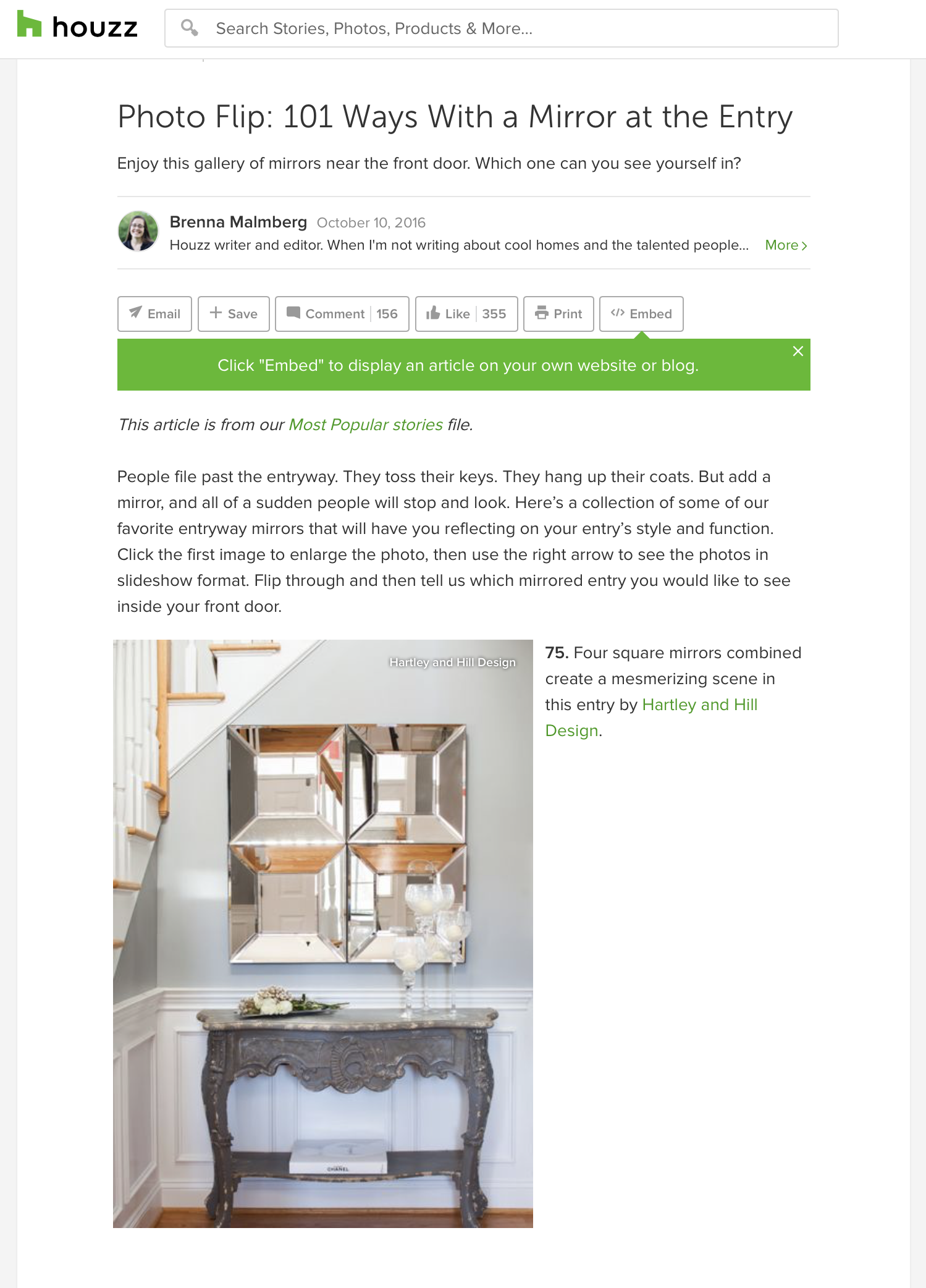 Hartley and Hill Design featured on HOUZZ